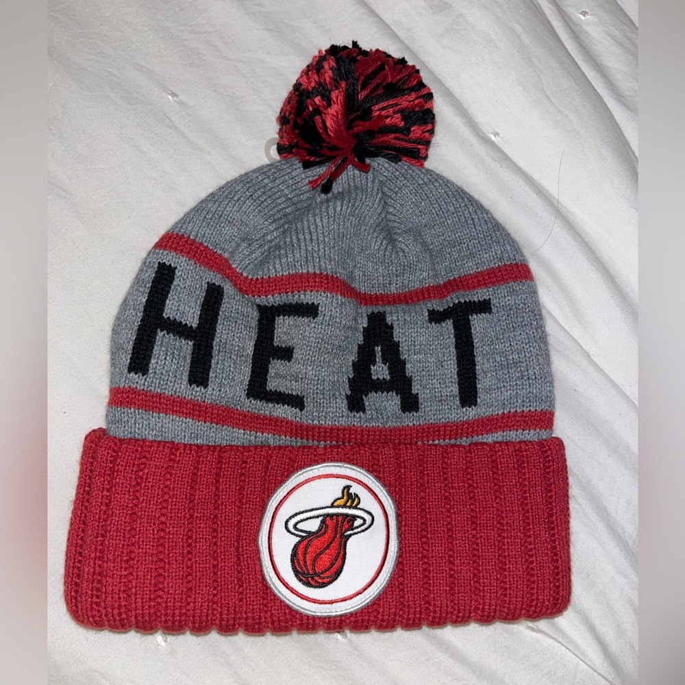 Miami Heat Pom Knit Hat